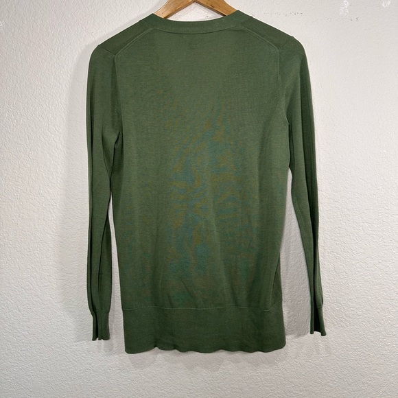 J. Crew Women's Green Cotton Cardigan Sweater XXS - Picture 4 of 6